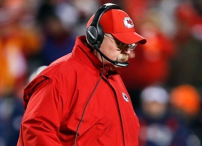 Andy Reid, t&eacute;cnico do Kansas City Chiefs (Cr&eacute;dito: Twitter/reprodu&ccedil;&atilde;o)