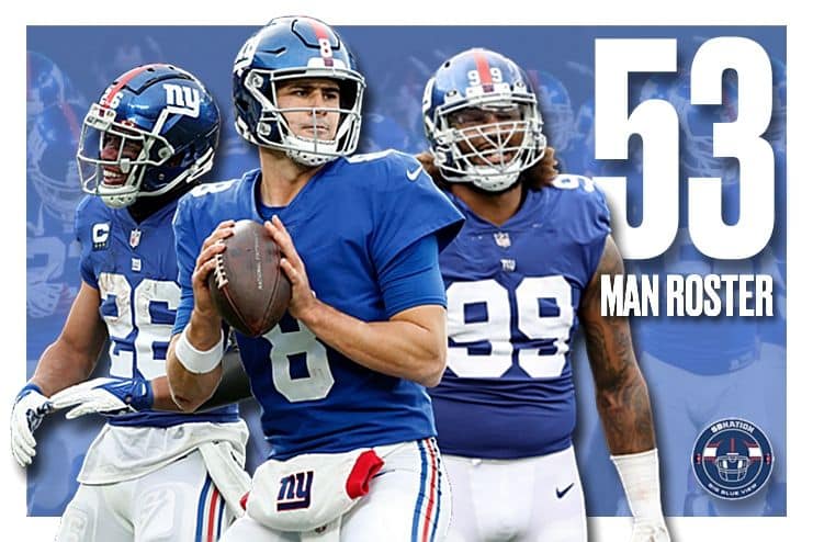 Lista da composi&ccedil;&atilde;o de elenco do New York Giants para temporada 2022. Foto destaque: Divulga&ccedil;&atilde;o/ The Giants Wire