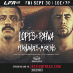 LFA 143 Recife Resultados &ndash; Lopes x Paiva (30/09)