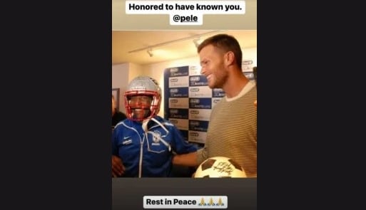 Tom Brady relembrou encontro com Pel&eacute;