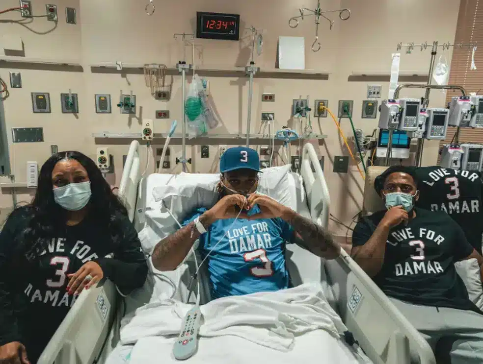 NFL: Hamlin &eacute; transferido de hospital para iniciar trabalho de recupera&ccedil;&atilde;o