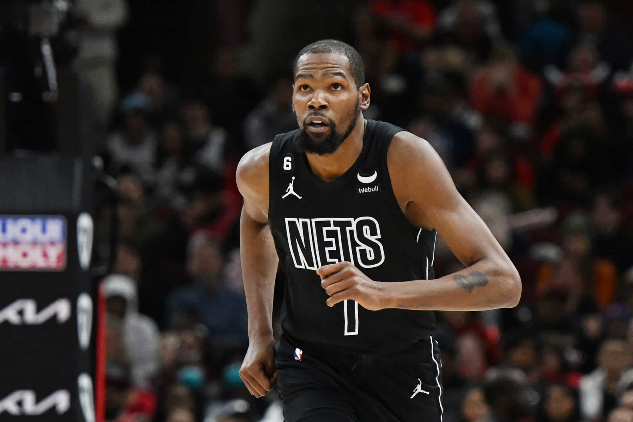 Kevin Durant em jogo do Brooklyn Nets
