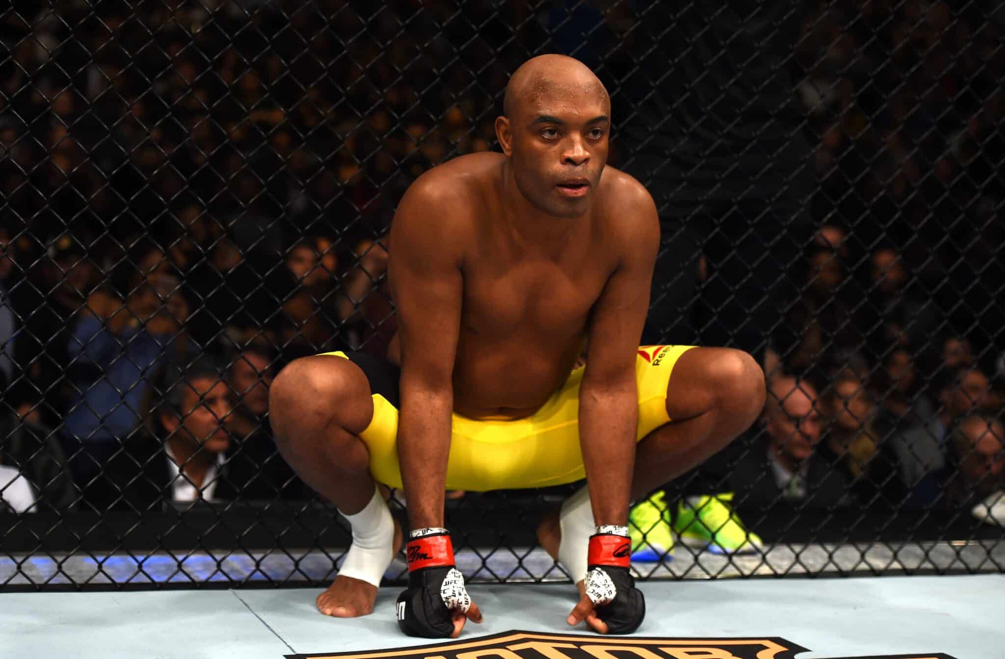 Anderson Silva &eacute; lenda dos pesos-m&eacute;dios do UFC. Foto: Reprodu&ccedil;&atilde;o/Twitter/@UFCBrasil