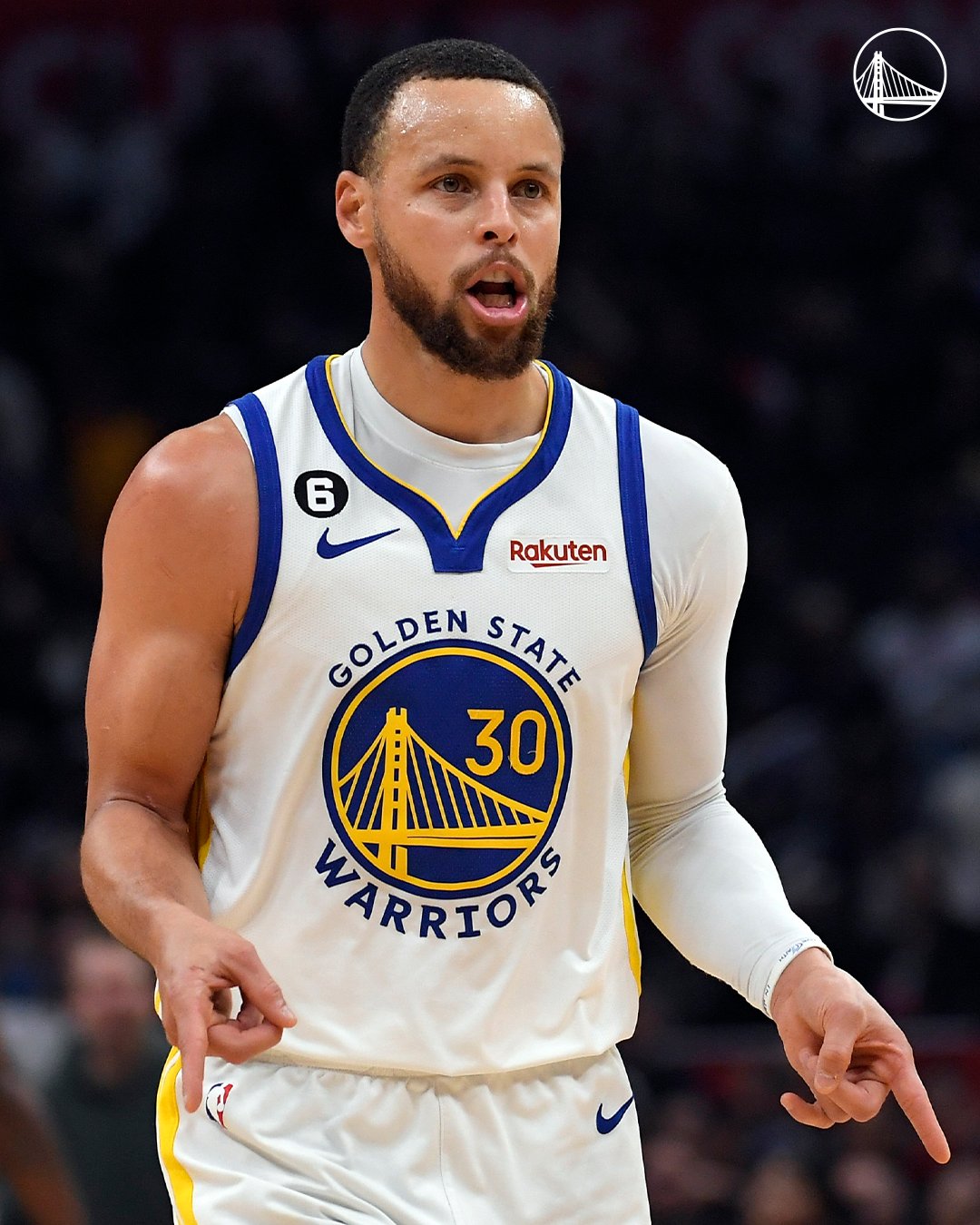 Stephen Curry. Foto: Reprodu&ccedil;&atilde;o/Twitter/@warriors