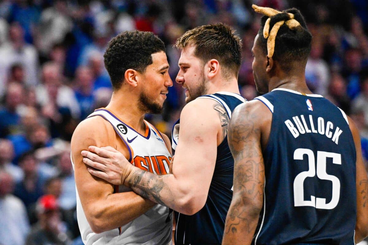 Treta na NBA: Booker provoca Dončić ap&oacute;s erro fatal em Mavs x Suns