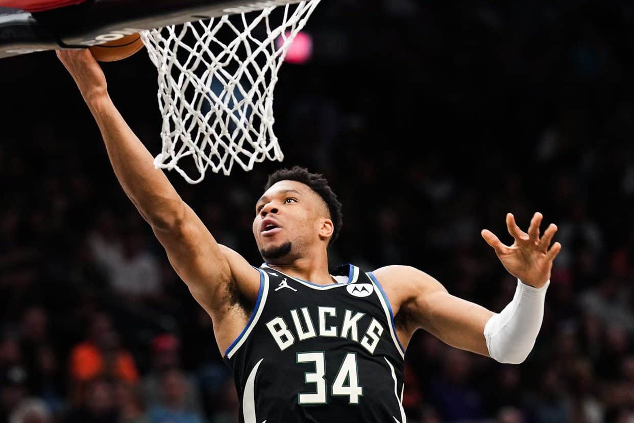 Giannis Antetokounmpo, do Milwaukee Bucks. Foto: Joe Camporeale / SUSA / Icon sport
