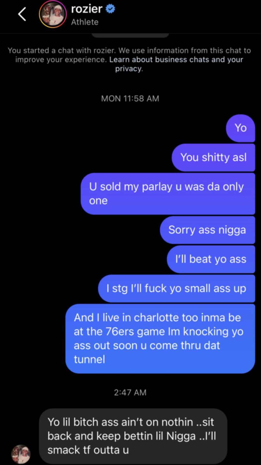 Terry Rozier responde amea&ccedil;a de f&atilde;