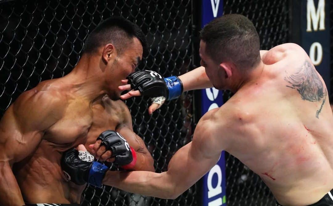 Steve Garcia x Shayilan Nuerdanbieke. Foto: Reprodu&ccedil;&atilde;o/Twitter/@ufc