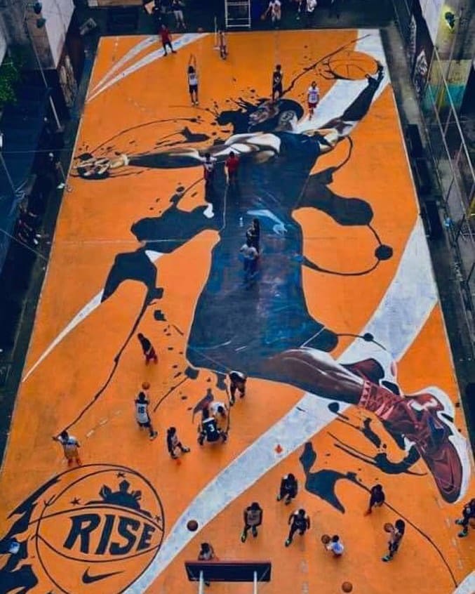 NBA Quadra Basquete LeBron Filipinas Foto: Reprodução/Instagram/@paintedworld_manila