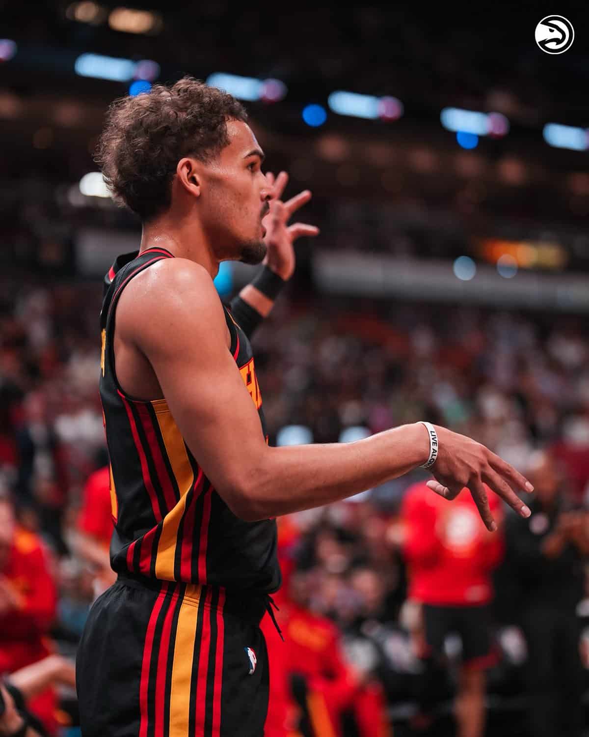 Trae Young, Hawks. Foto: Reprodu&ccedil;&atilde;o/Twitter/@ATLHawks