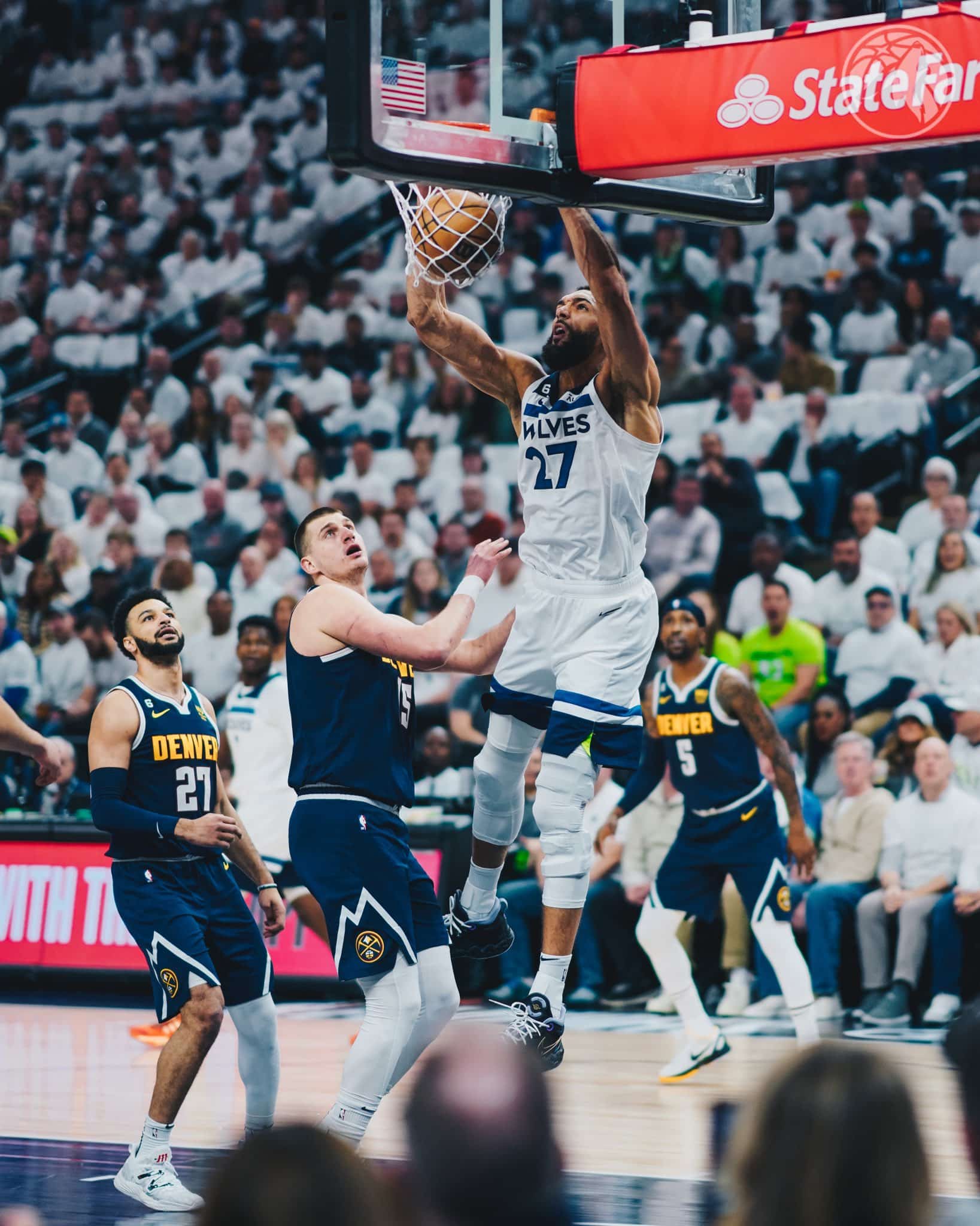 Gobert e Jokic. Foto: Reprodu&ccedil;&atilde;o/@timberwolves