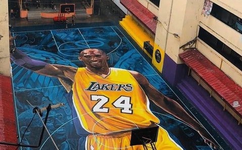 NBA Quadra Basquete Kobe Filipinas Foto: Reprodução/Instagram/@paintedworld_manila