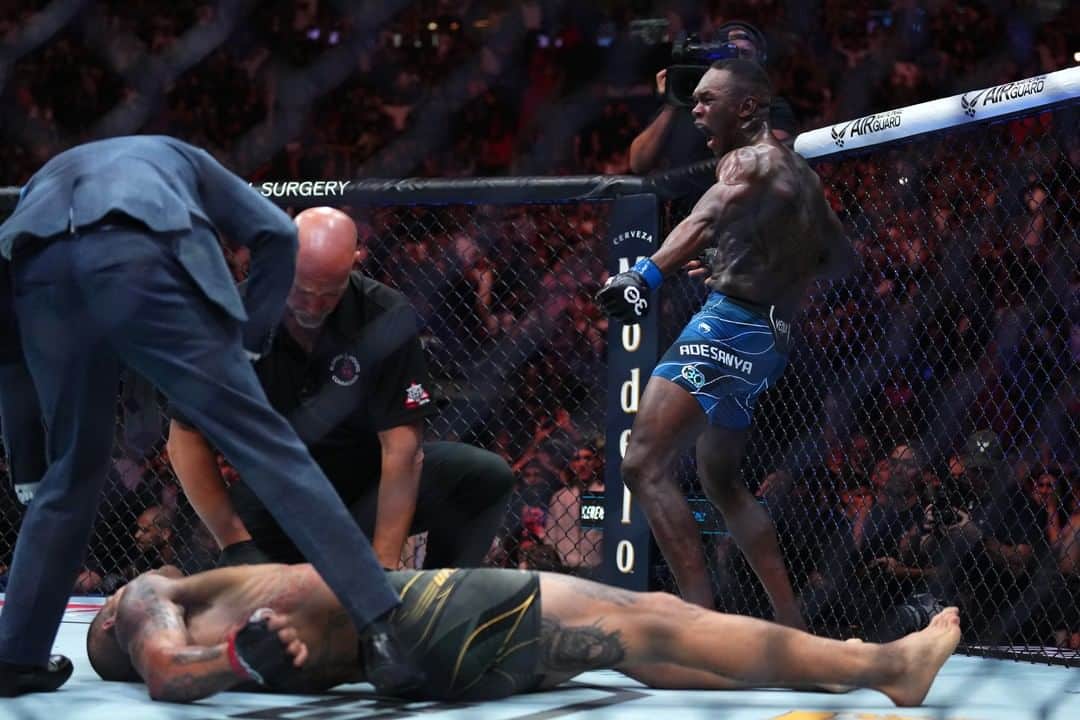 Adesanya x Poatan UFC 287. Foto: Reprodu&ccedil;&atilde;o/Twitter @ufc