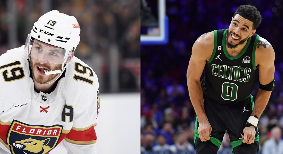 Tatum e Tkachuk: finalistas de confer&ecirc;ncia na NHL e NBA foram colegas de escola