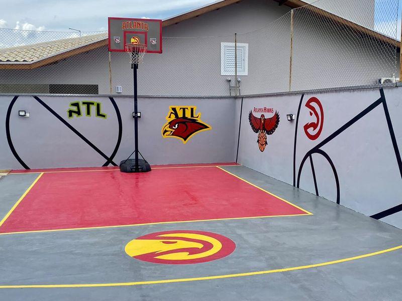 Quadra de basquete Atlanta Hawks. Foto: Alessandro Silva