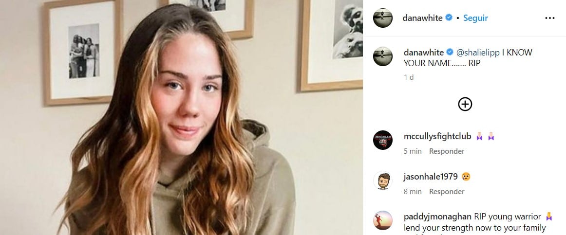 Shalie Lipp UFC. Foto: Reprodu&ccedil;&atilde;o/Instagram @danawhite