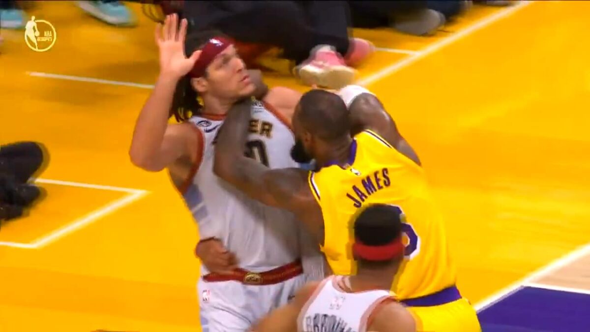 NBA: LeBron perde a linha e parte para cima de Gordon em Nuggets x Lakers