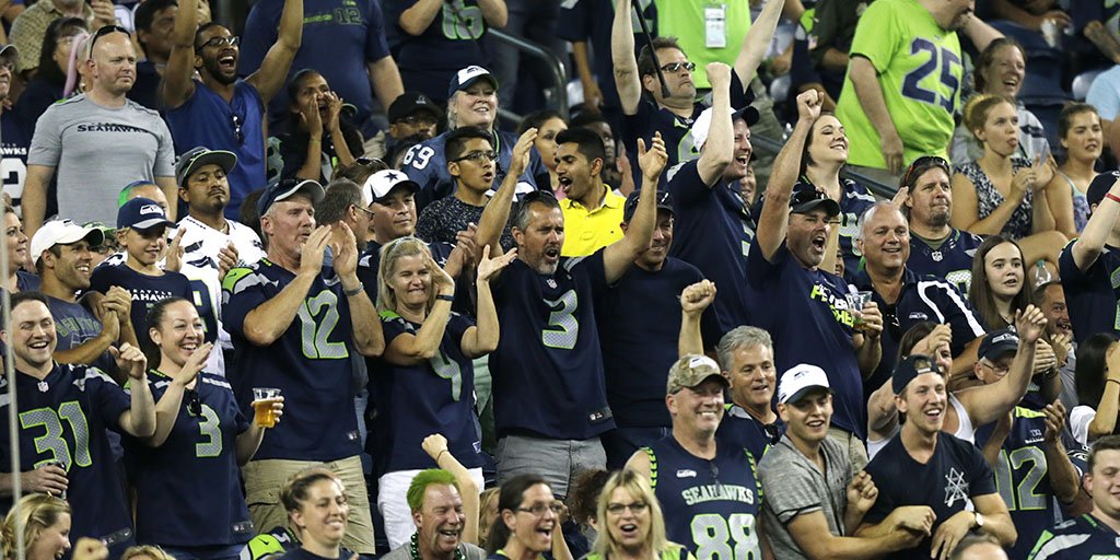 torcida Seattle Seahawks. Foto: Reprodu&ccedil;&atilde;o/Twitter/@Seahawks