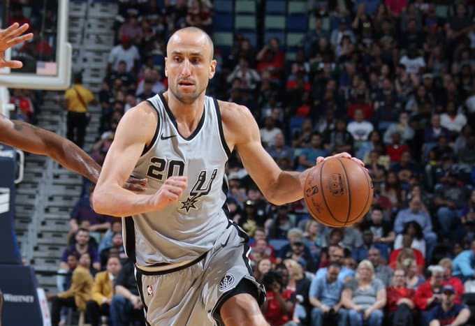 Manu Gin&oacute;bili, San Antonio Spurs, NBA. Foto: Reprodu&ccedil;&atilde;o/Twitter/@Spurs