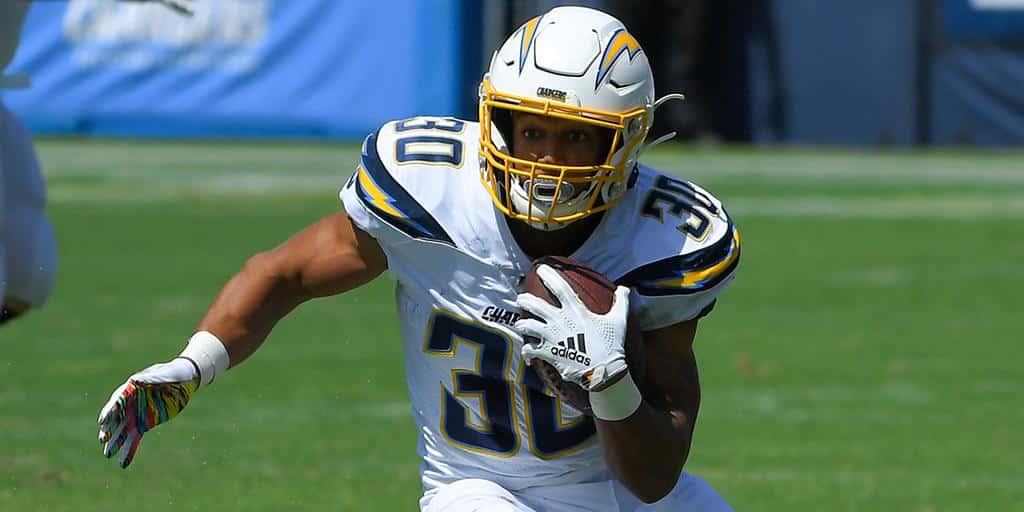 Austin Ekeler, Chargers, NFL. Foto: Reprodução/Twitter/@NFL