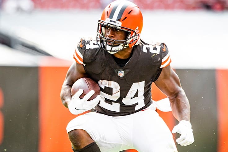 Nick Chubb, Cleveland Browns, NFL. Foto: Reprodução/Twitter/@Browns