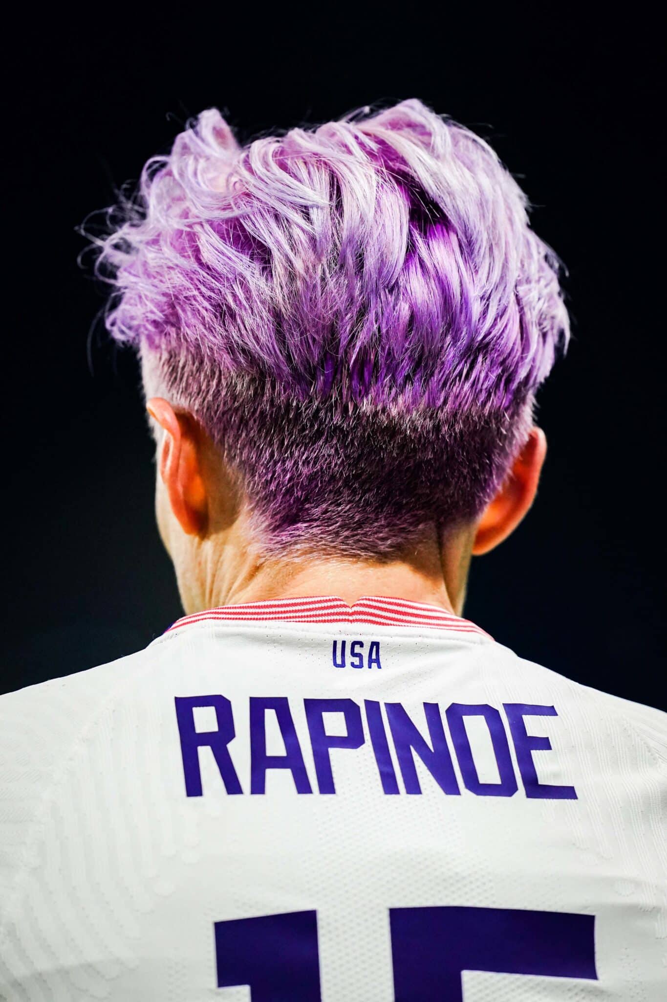 Megan Rapinoe a despedida da lenda pela &uacute;ltima jornada na Copa do Mundo. Foto: Icon Sport