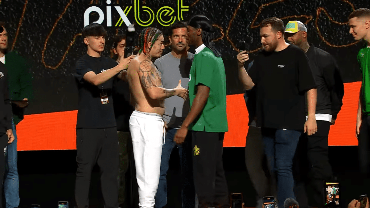 Boxe: rival deixa Whindersson no v&aacute;cuo em encarada tensa antes da luta; veja