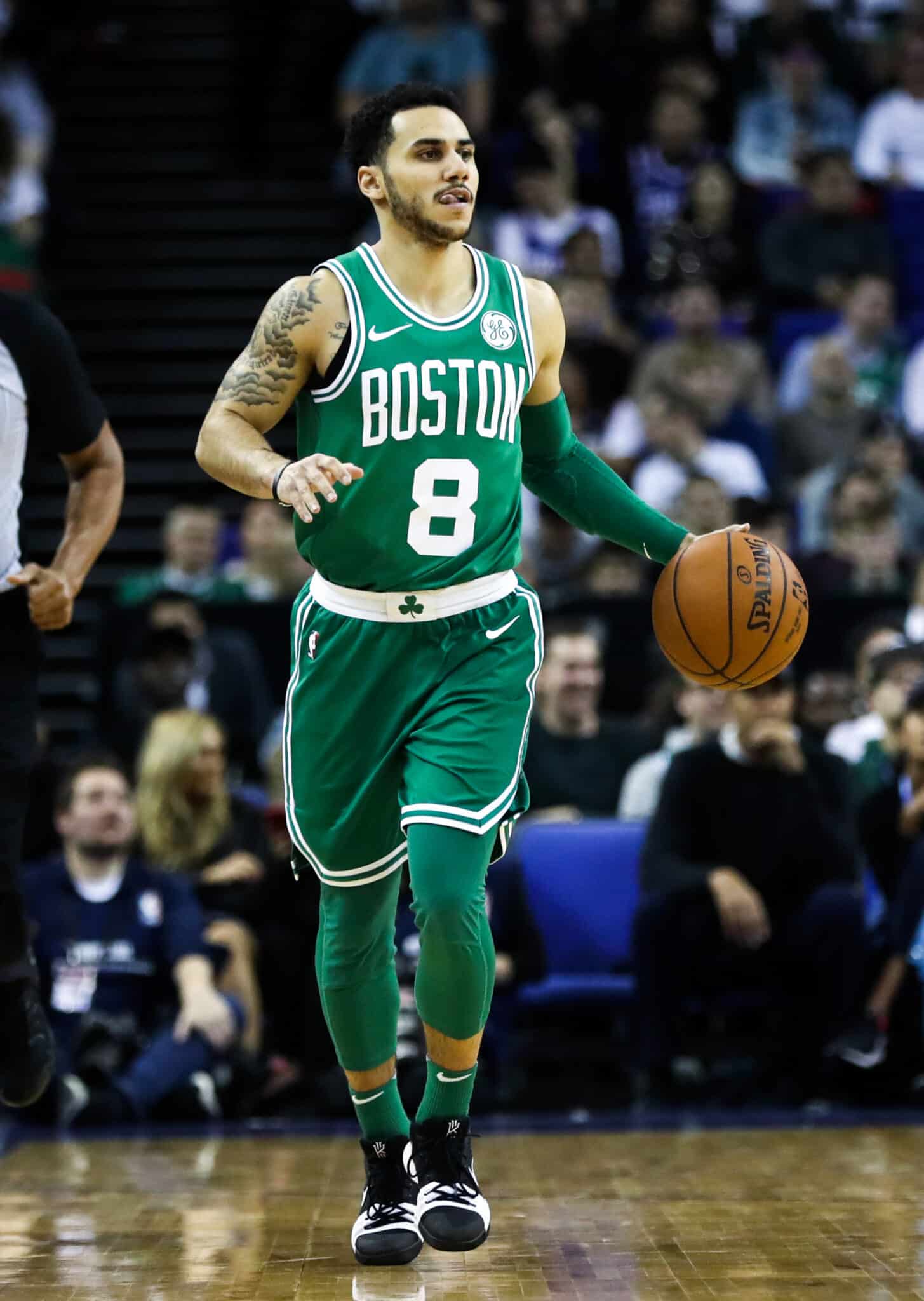 Shane Larkin em quadra pelo Boston Celtics. Foto: Icon sport