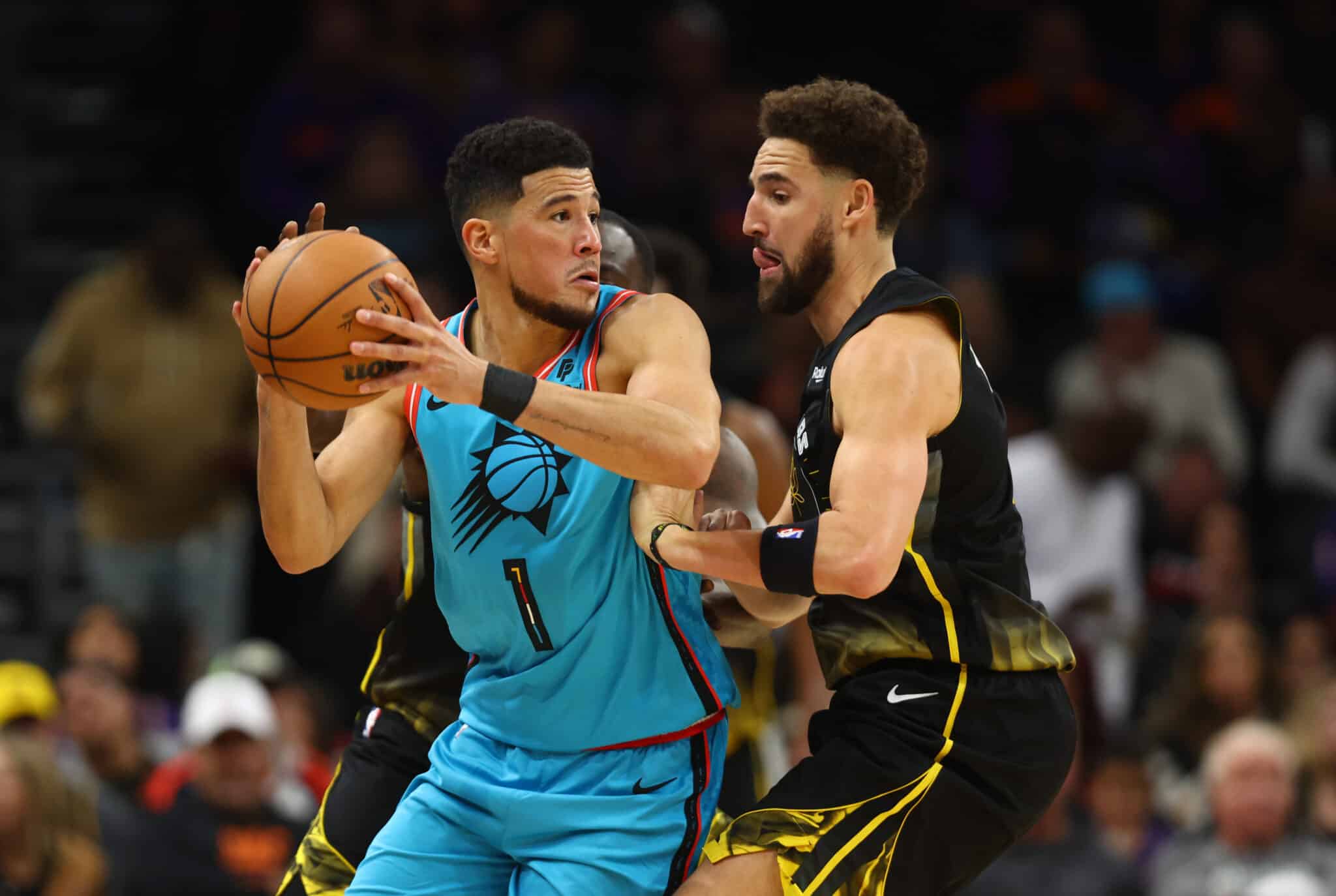 Klay Thompson explica treta com Devin Booker: &lsquo;Estava acabando comigo&rsquo;