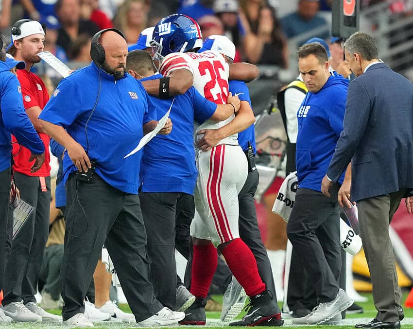 NFL: Saquon Barkley tem les&atilde;o confirmada e vira desfalque nos Giants