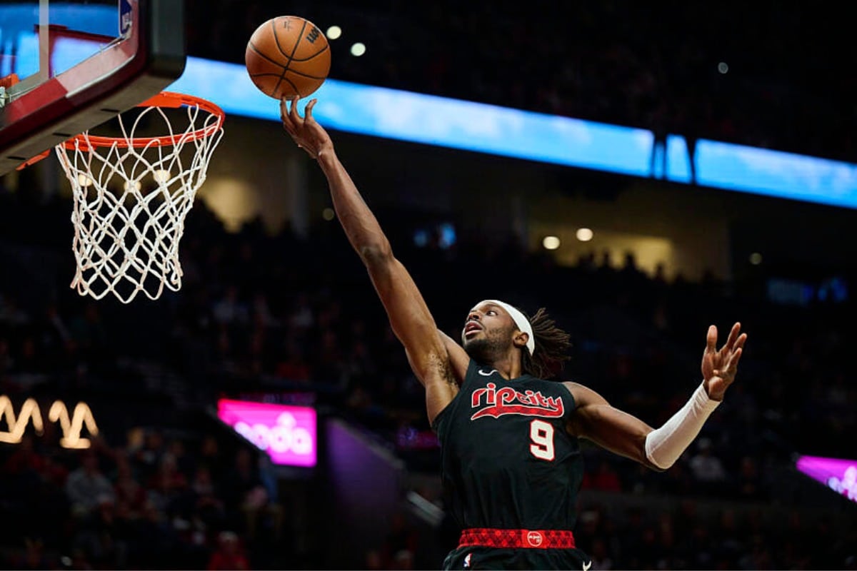 Jerami Grant em a&ccedil;&atilde;o pelos Trail Blazers na NBA