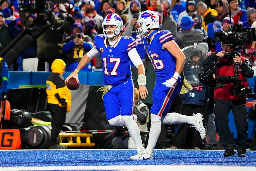 Josh Allen em a&ccedil;&atilde;o pelo Buffalo Bills