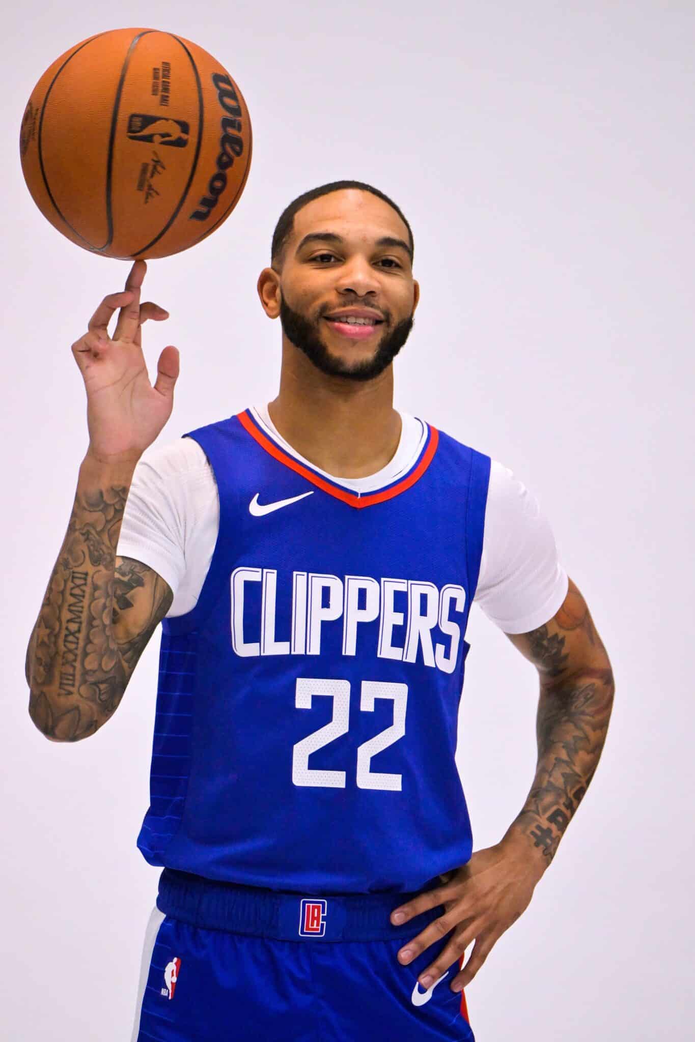 Xavier Moon no media day do Los Angeles Clippers. Foto: Icon sport