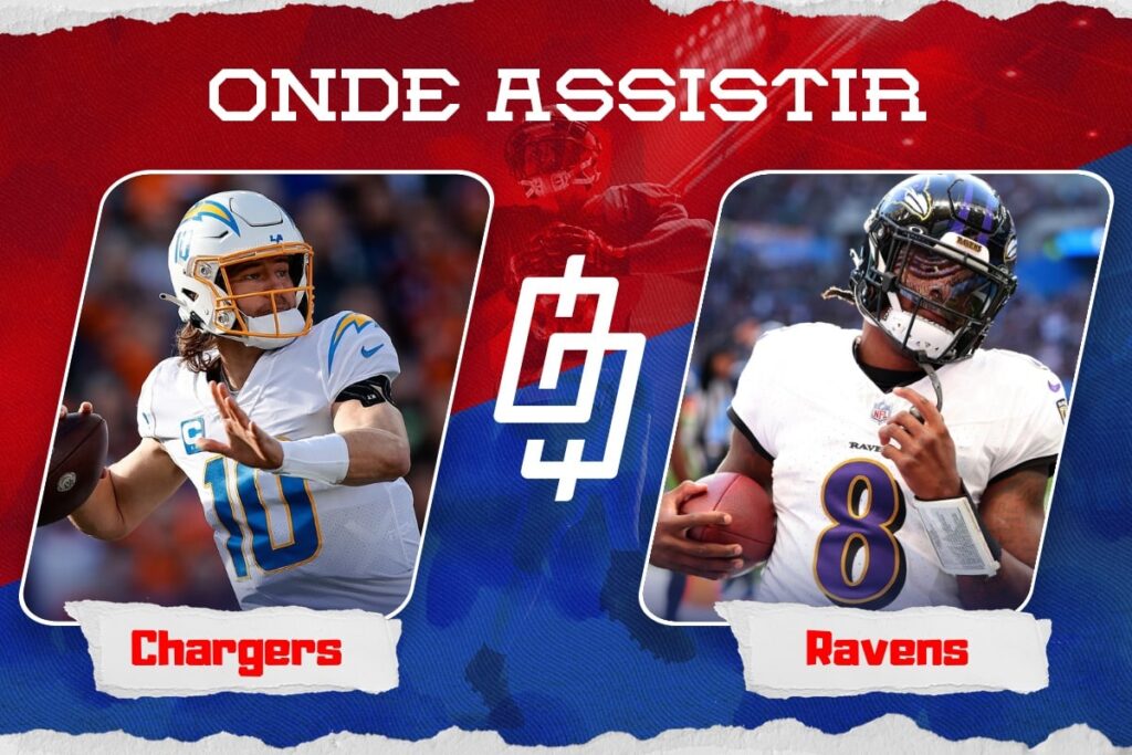 Los Angeles Chargers x Baltimore Ravens &ndash; Onde assistir e hor&aacute;rio &ndash; Semana 12 NFL &ndash; 26/11/2023