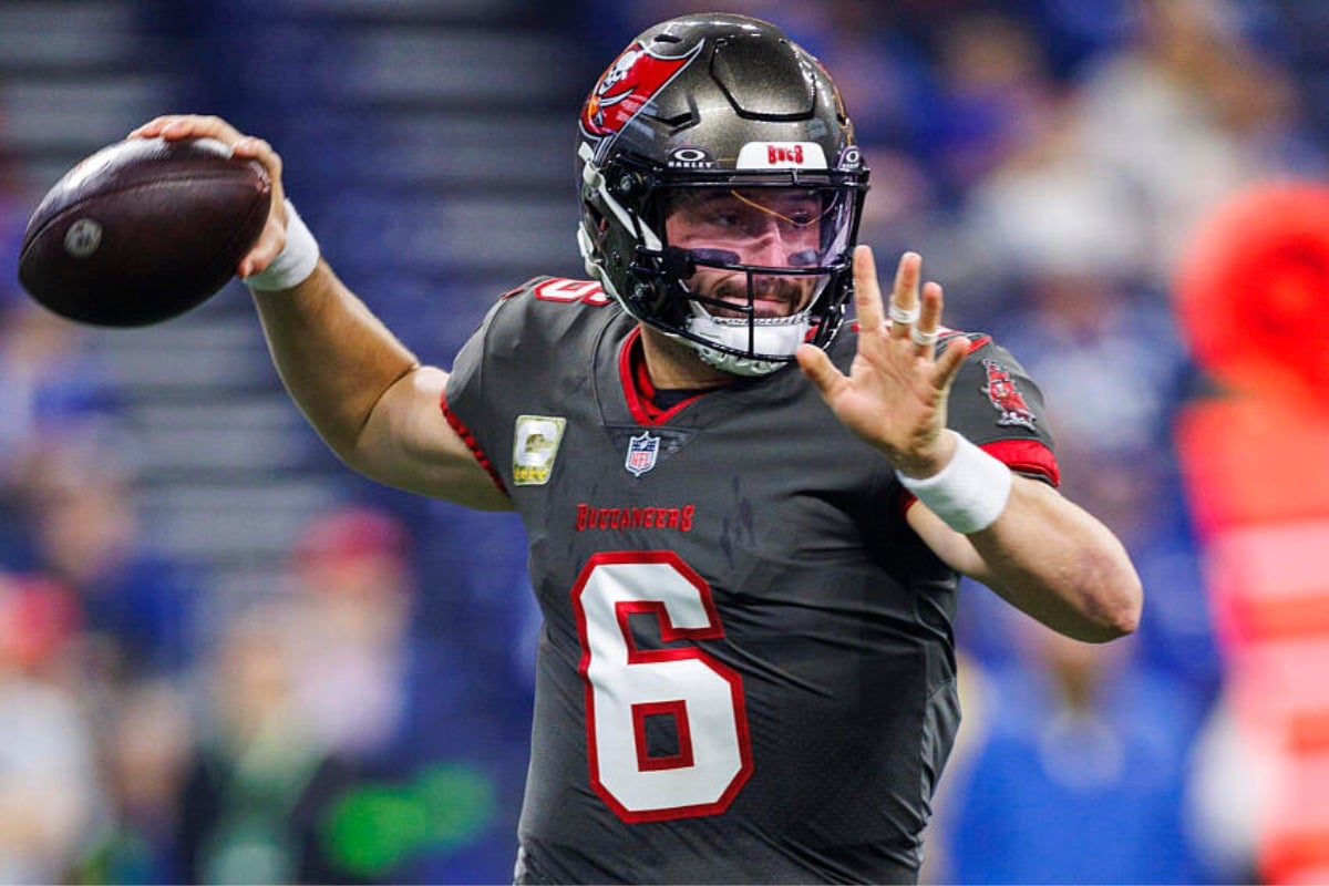 Baker Mayfield em a&ccedil;&atilde;o pelos Buccaners na NFL