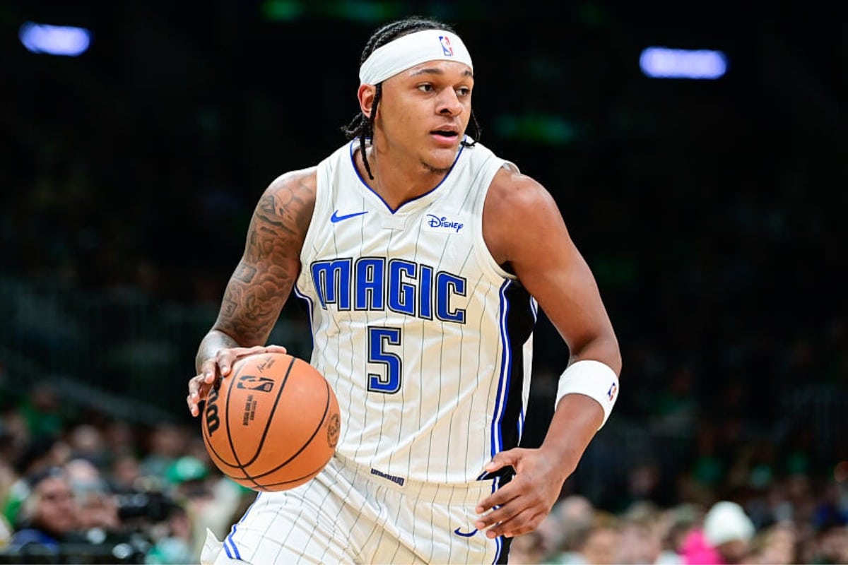 Paolo Banchero em a&ccedil;&atilde;o pelo Magic na NBA