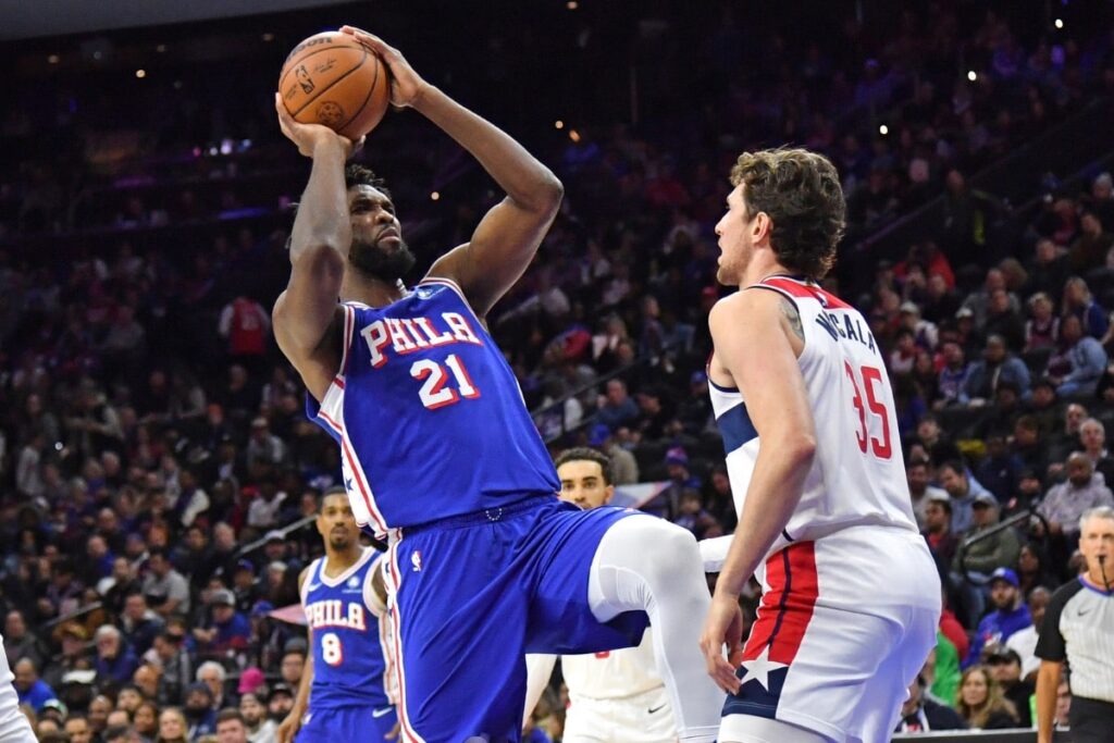 NBA: Embiid brilha em pouco tempo e 76ers atropelam Wizards