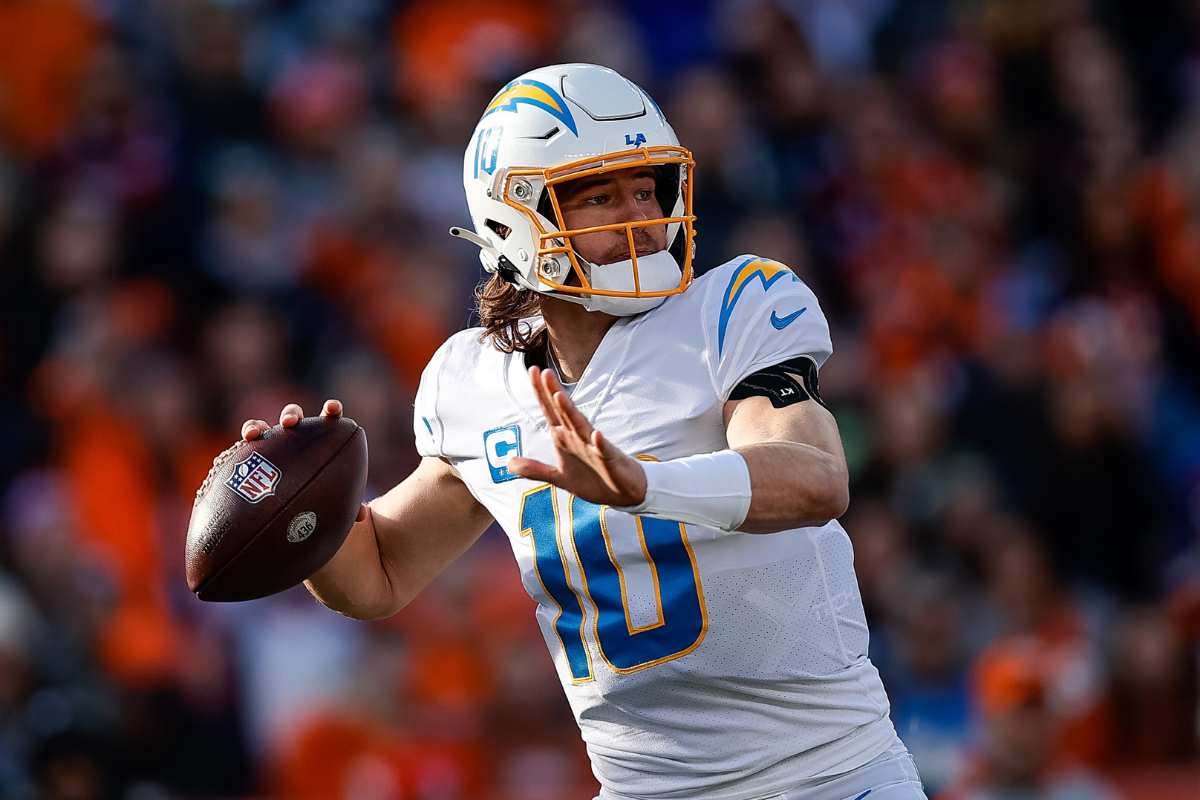 Justin Herbert, do Los Angeles Chargers. Foto: Icon Sport