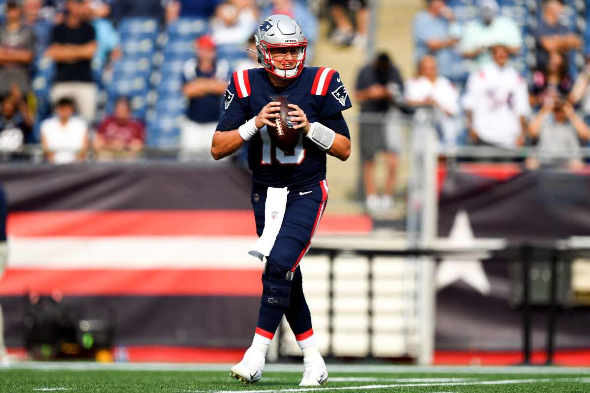 Mac Jones, do New England Patriots. Foto: Icon Sport