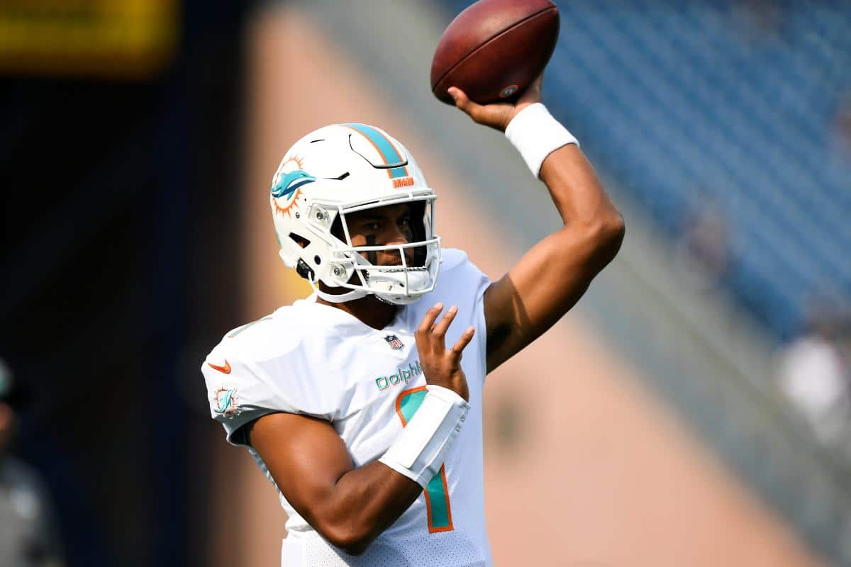 Tua Tagovailoa, do Miami Dolphins. Foto: Icon Sport