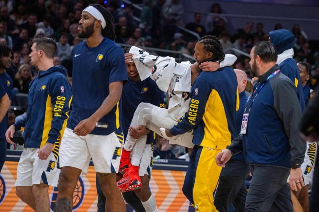 NBA: Haliburton se machuca, mas Indiana Pacers conseguem vit&oacute;ria diante dos Celtics