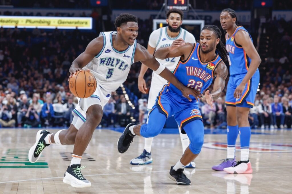 NBA: Em disputa de l&iacute;deres no oeste, Timberwolves vencem Thunder em Oklahoma