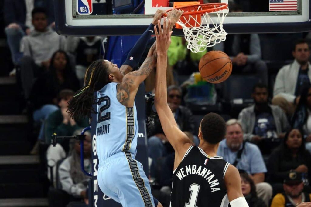 Com lance &eacute;pico de Ja Morant contra Wembanyama, Grizzlies vencem Spurs