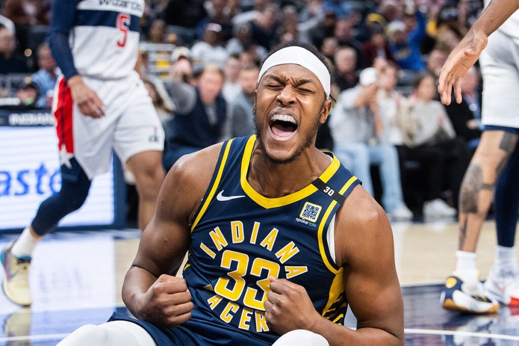 NBA: sem Haliburton, Myles Turner brilha em vit&oacute;ria dos Pacers