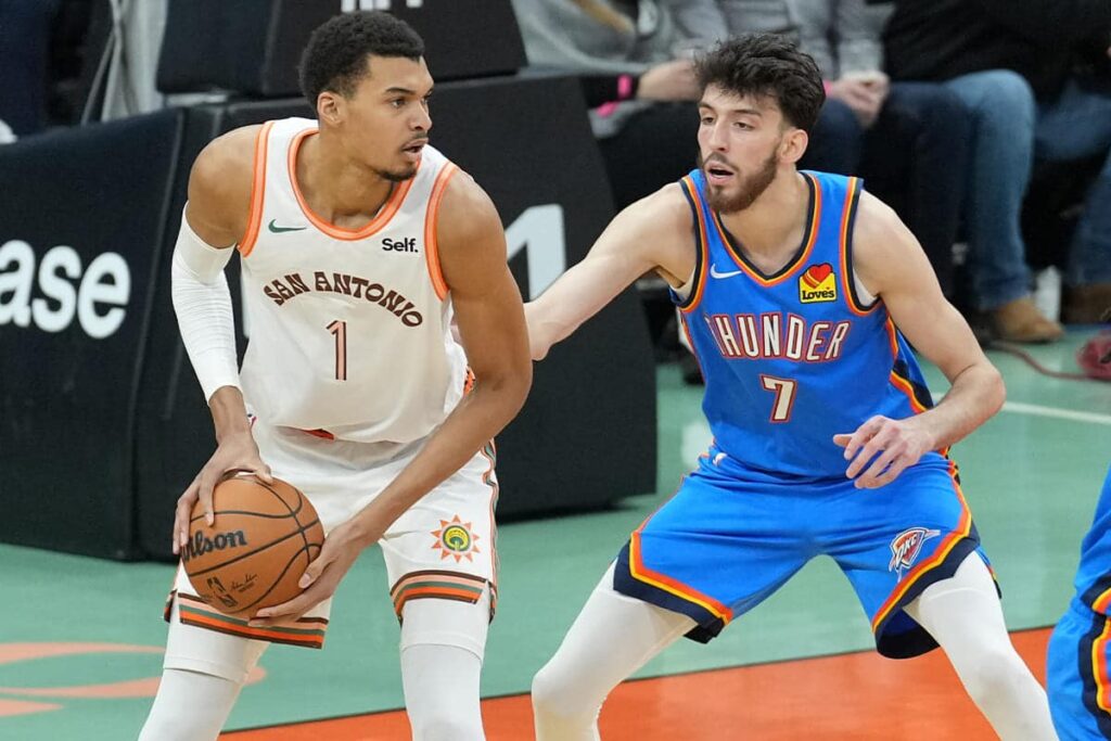 NBA: Em duelo Holmgren x Wembanyama, Thunder vence Spurs novamente