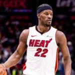 Jimmy Butler debocha de suspens&atilde;o da NBA ao assistir vit&oacute;ria do Heat