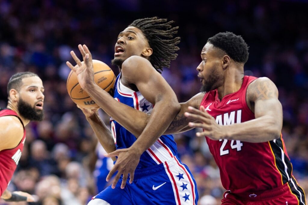 NBA: Maxey destr&oacute;i Heat no 1&ordm; quarto e 76ers sobem na tabela do Leste