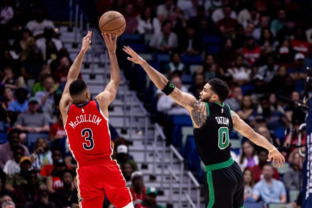 Com boa atua&ccedil;&atilde;o de Tatum, Celtics superam Pelicans e voltam a vencer na NBA