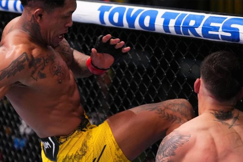 UFC Vegas 87: brasileiro Vinicius Oliveira vence na estreia com joelhada voadora espetacular