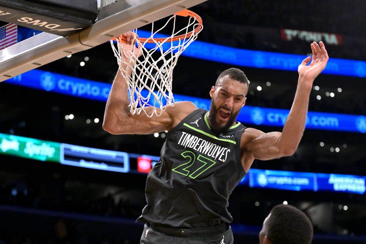 Rudy Gobert, do Minnesota Timberwolves, foi eleito como jogador mais superestimado da NBA. Foto: Icon sport